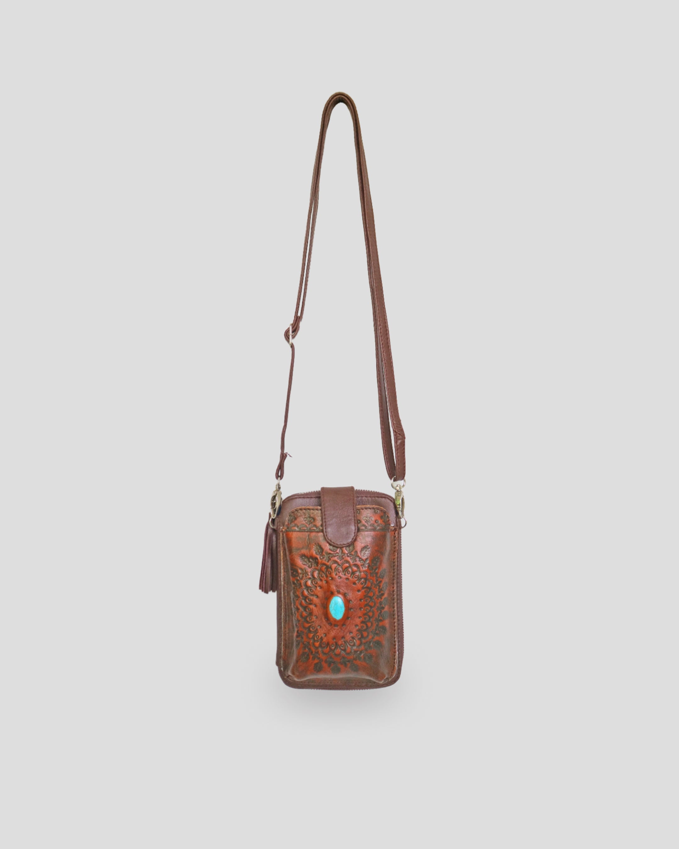Carving Phone bag   by Nam Leather Bali