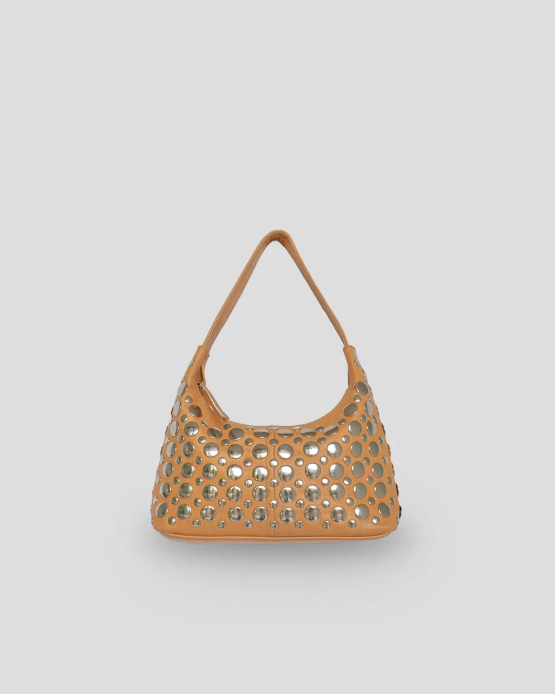 Tan handbag with studd